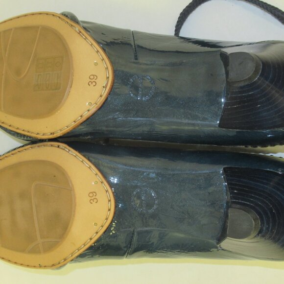 Georgina Goodman Leather Front Knot Kitten Heel Sandals Made in Spain - Picture 10 of 11